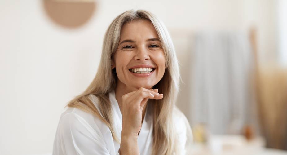 woman smiling